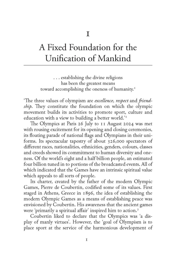 Advancing the Oneness of Humanity: The Olympic Games