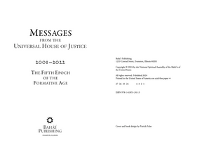 Messages from the Universal House of Justice 2001-2022