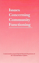 Issues Concerning Community Functioning