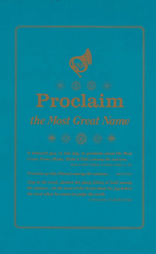Proclaim the Most Great Name