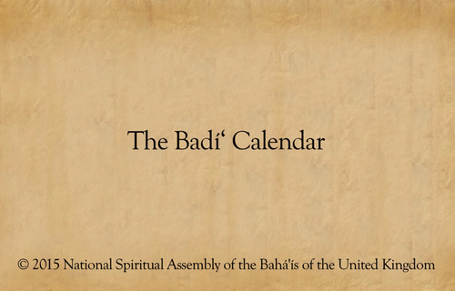 The Badi Calendar